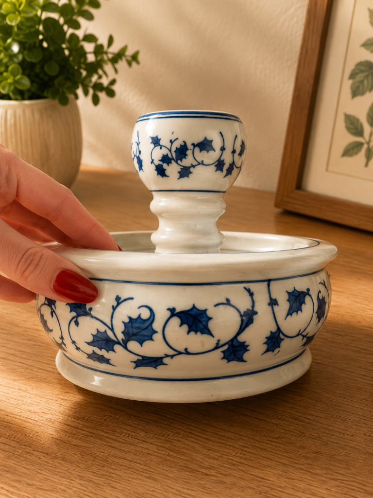 Lovely Blue and White Ceramic Decorative Piece