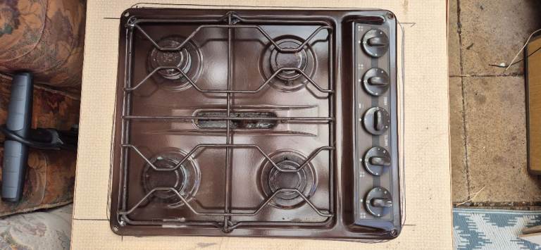 CRAMER, SPINFLO or VANETTE gas hob and grill with glass lid for camper caravan motorhome boat.