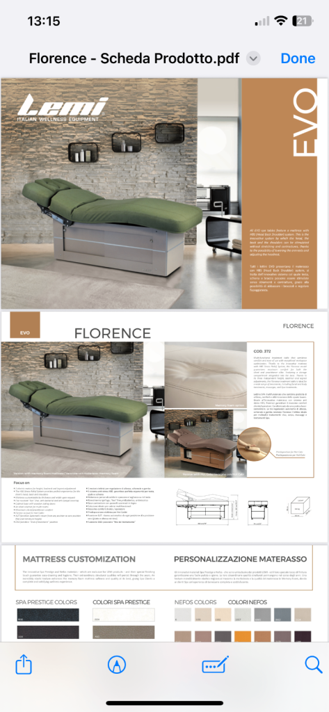Florence Spa beauty couch 