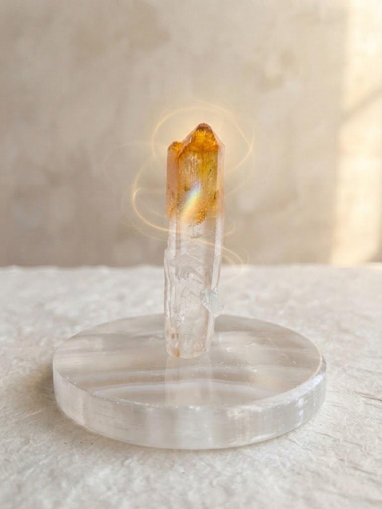 Ethically Sourced Mango Quartz Crystal Shard | Reiki Infused & Energy Charged