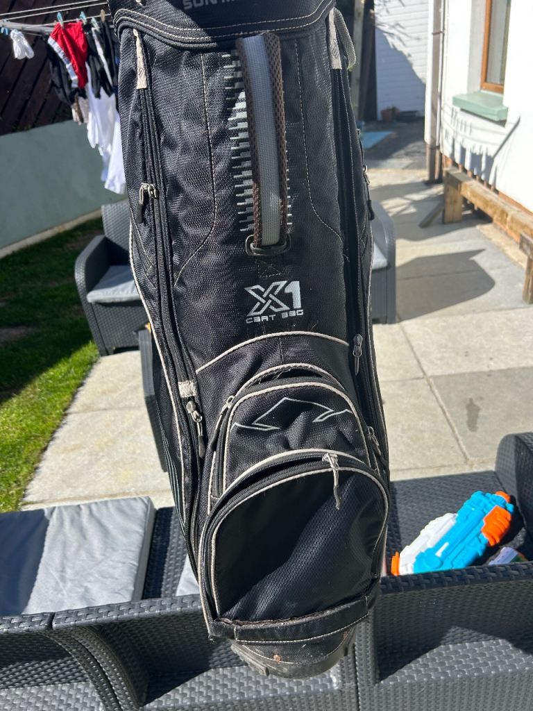 OPEN TO OFFERS Sun Mountain X1 Cart Bag 14-Way Divider, Black/Grey