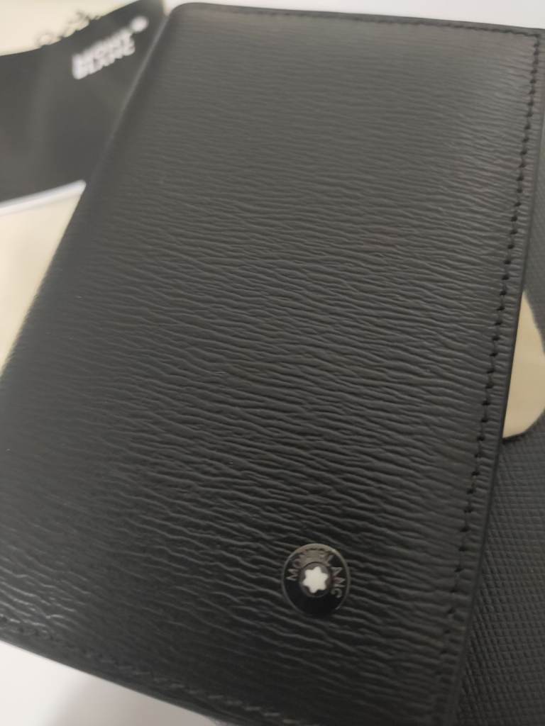 MONTBLANC · Westside Business Card Holder / Wallet (4810) Black Leather