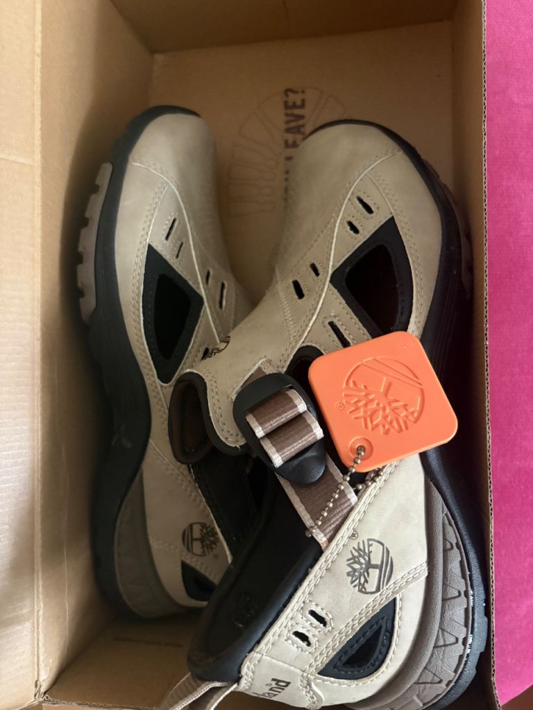 New Timberland Men's Closed Sandals - Tan Beige, UK 6.5