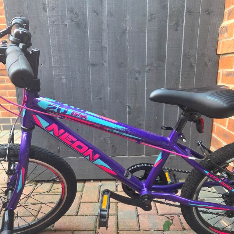 NEON Kids Bike - Purple & Pink, Good Condition