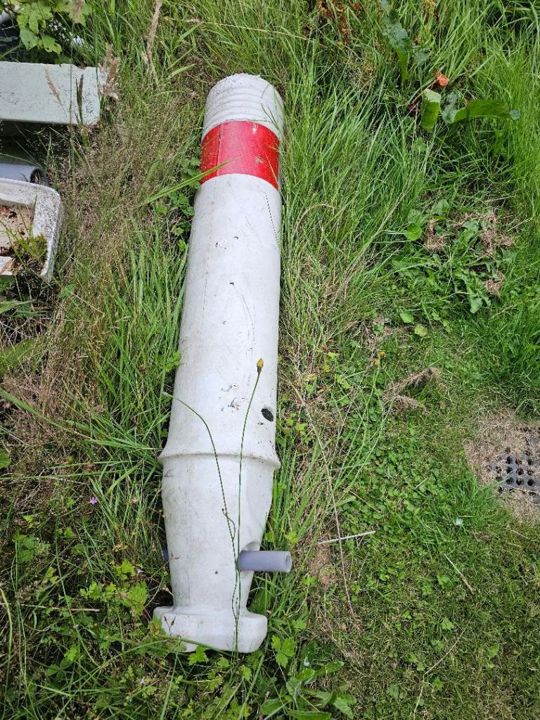 White removable plastic bollard