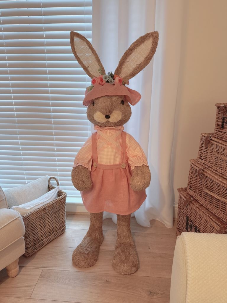 Giant sisal Easter bunny decorations 