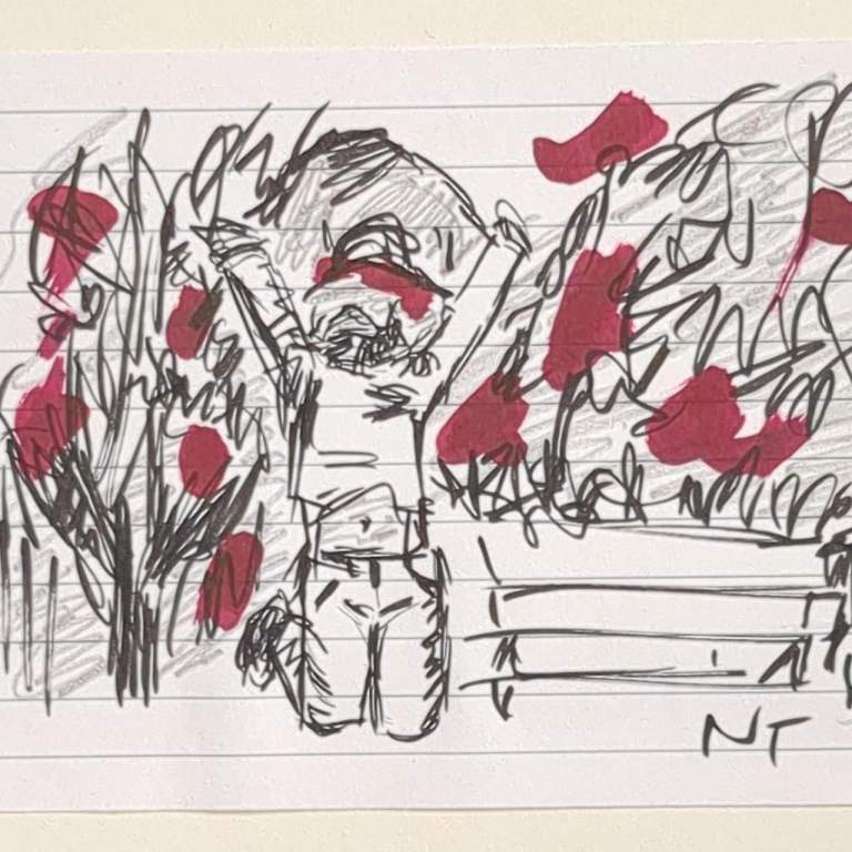 Art Drawing 'Reaching For The Moon'   