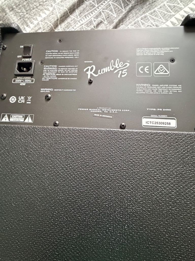 Fender 15 rumble bass speaker 