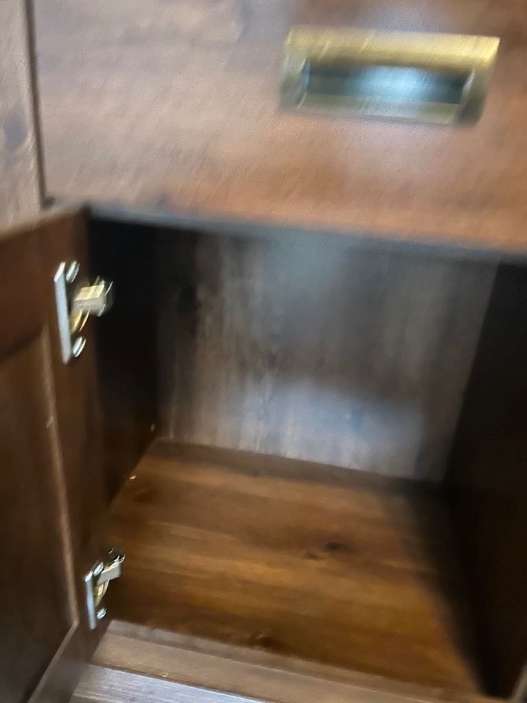 Solid walnut sideboard and lamp tables