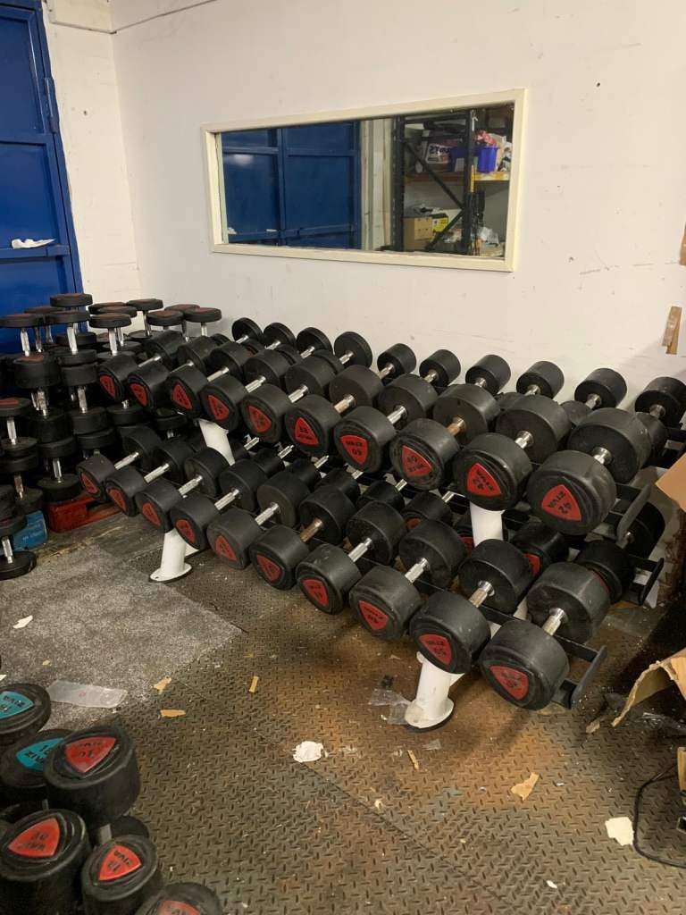 Ziva Red Polyurethane Dumbbells sets 18,22,24,26,28,32,34,36,38,40,42,44,46,48,50kgs