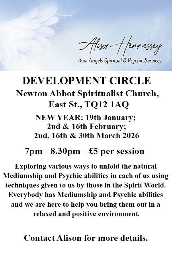 Development Circle - Psychic and Mediumship - Newton Abbot