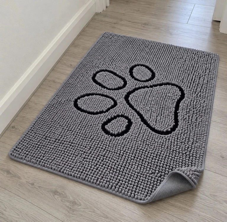 Dog Door Mat Super Absorbent Indoor 76×121cm - Grey