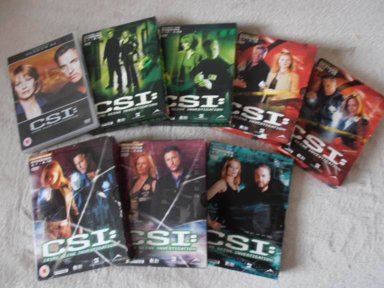 CSI.     Crime Scene Investigation, Season 1 - 5. (episode12 )    --  27 dvd's .