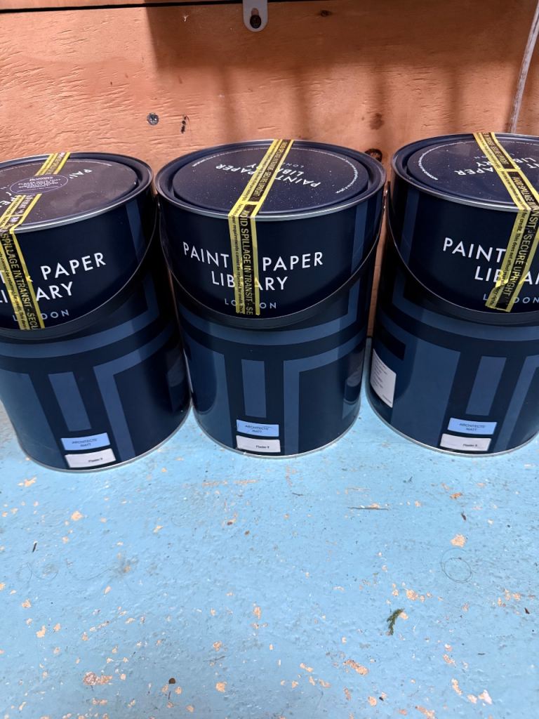 Paint & Paper Library Plaster V Paint – 3 Tins, Brand New