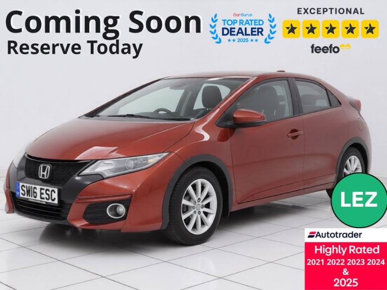 2016 Honda Civic 1.6 i-DTEC SE Plus (Navi) Hatchback 5dr Diesel Manual Euro 5 (s/s) (120 ps) Hatc...