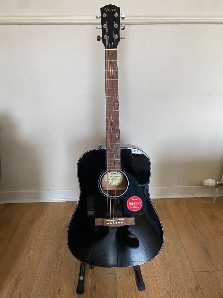 Fender CD-60 Dreadnought Acoustic Guitar. Black. Brand New. Never Played