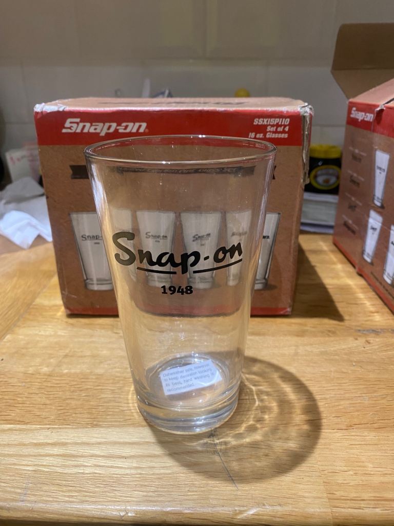Snap On Pint Glasses. 