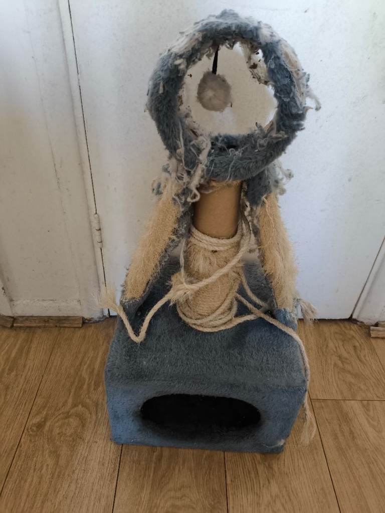 Cat House with scratch pole