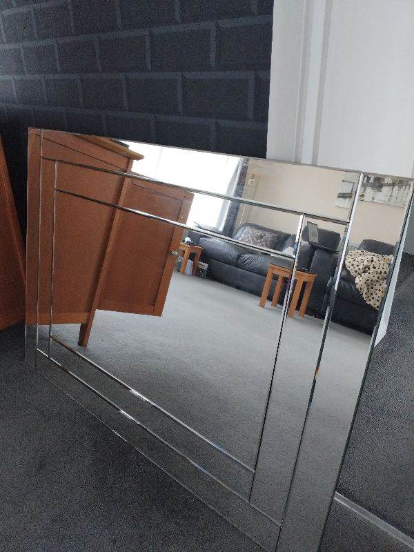 Large heavy wall mirror, great condition.