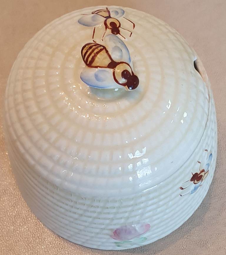 Beswick Honey Preserve Jam Pot Jar Flower Bee 1819 Vintage Retro collectable
