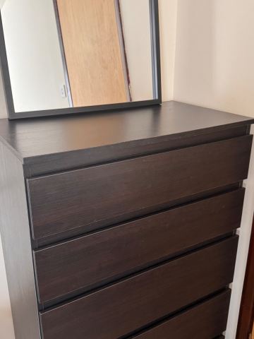 IKEA KULLEN 5-Drawer Chest + NISSEDAL Mirror, £30.00 for Sale