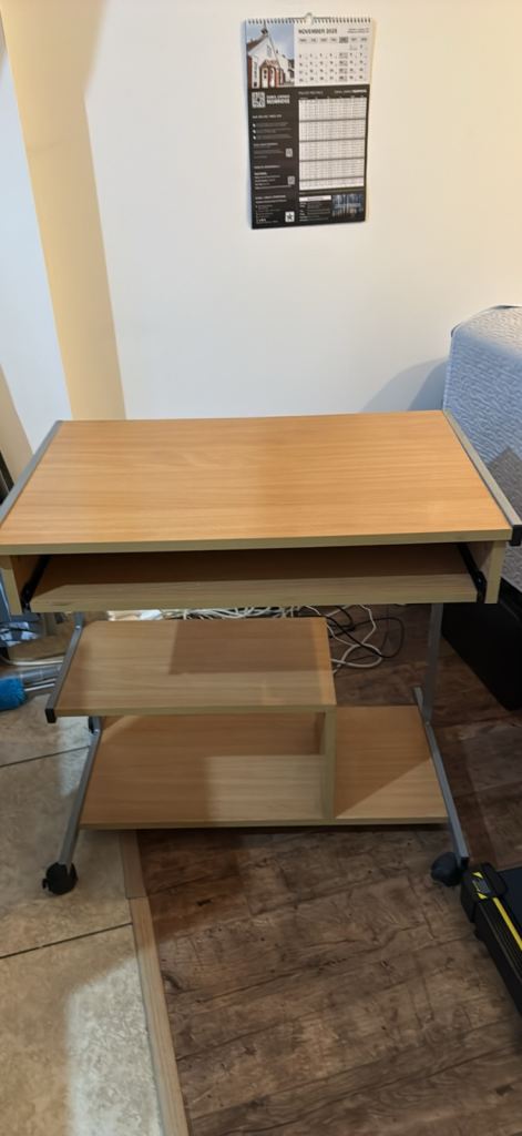 image for PC Desk with Slide-Out Keyboard Tray