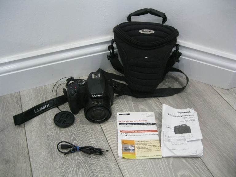 Panasonic Lumix DC-FZ82 18.1MP Digital Camera 60x Optical Zoom Lens + Extras
