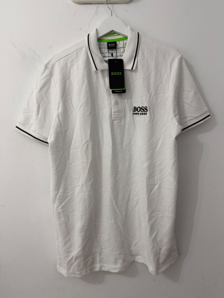 New Hugo Boss White Polo Shirt Size XL