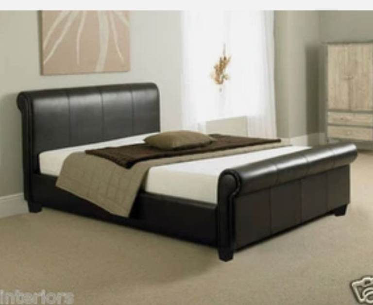 Free Faux leather double bed