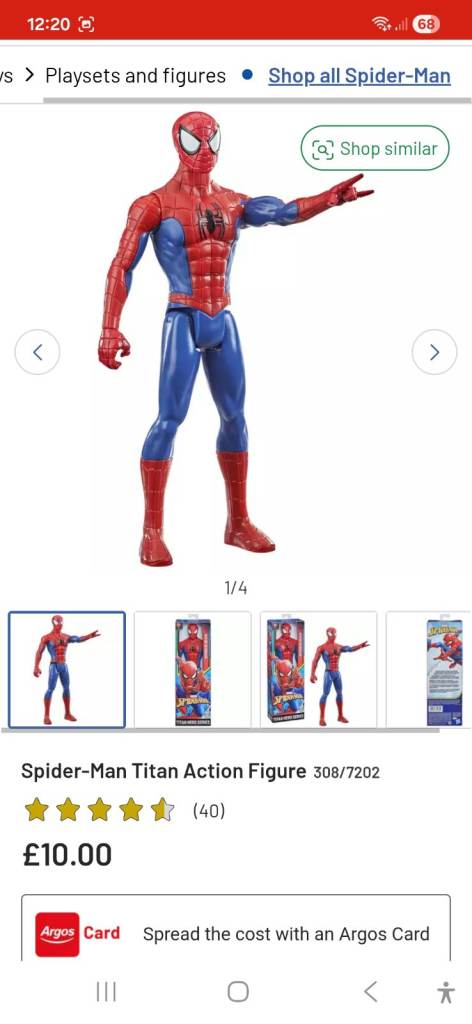 image for Spiderman action toy 