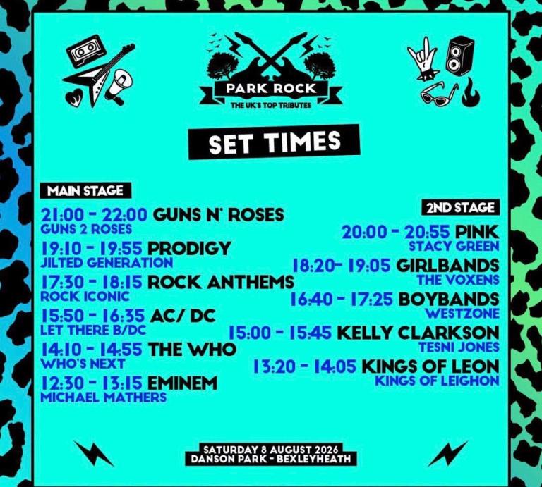 Park rock Bexleyheath tomorrow 