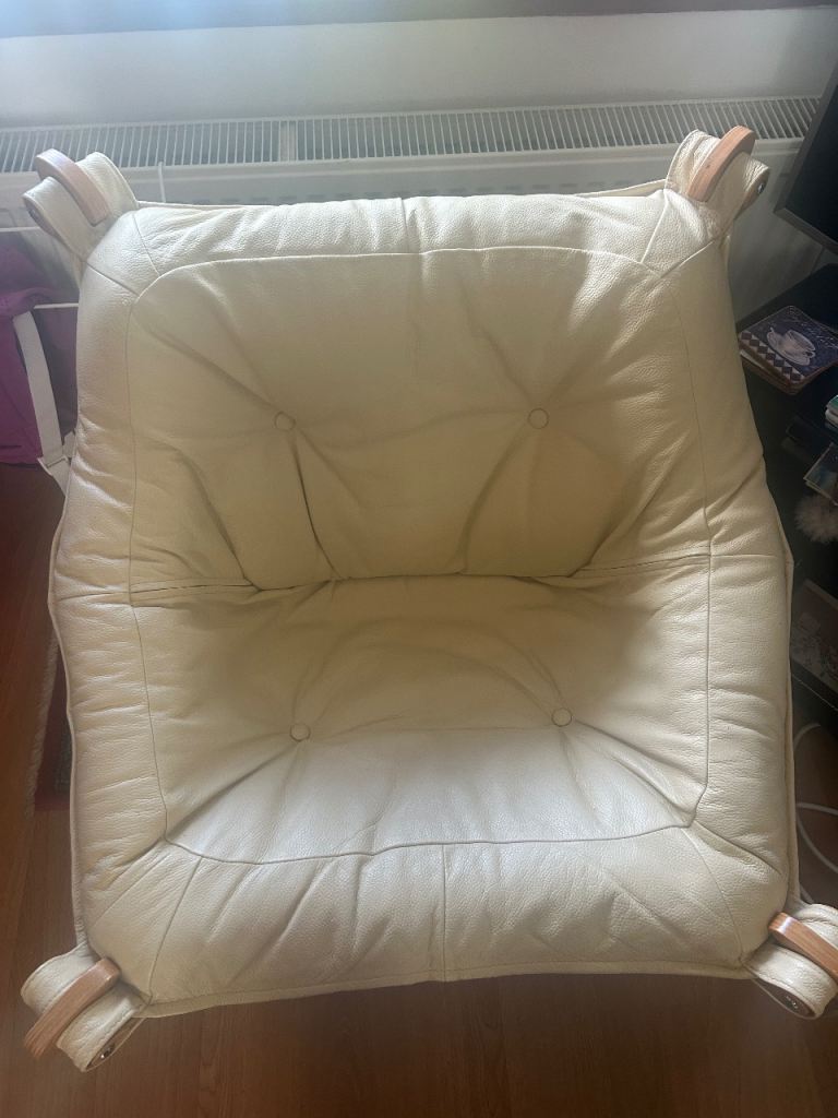 Leather Sofa Cream Chair