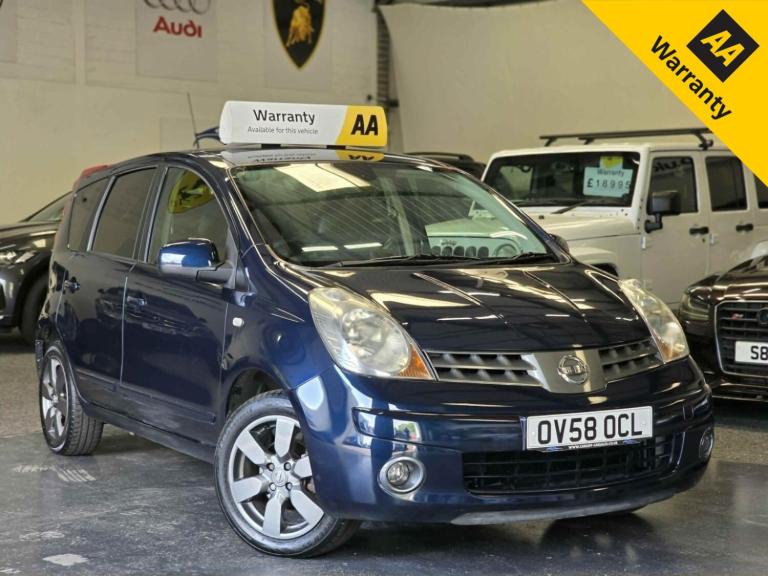 NISSAN NOTE 1.6 16V Tekna Petrol 2008+AUTOMATIC+3 FORMER KEEPERS+AIR-CON+BLUTOOT