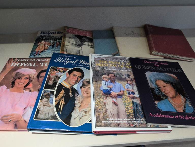 9 royal family books, some hardback, some very old ones 