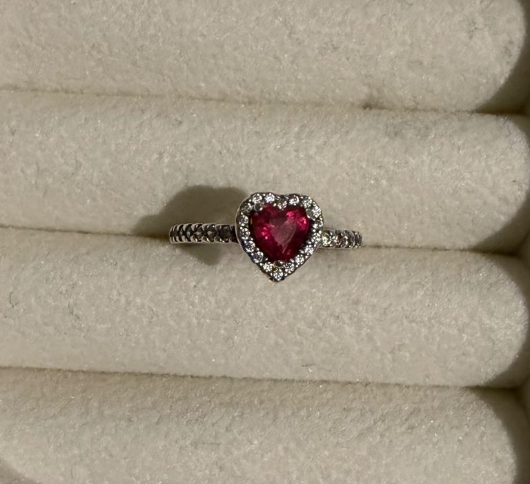 Pandora red heart ring 
