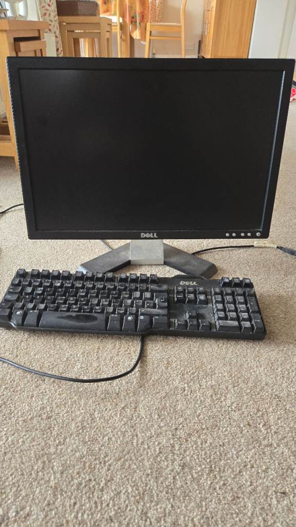 Dell 19inch monitor and keyboard