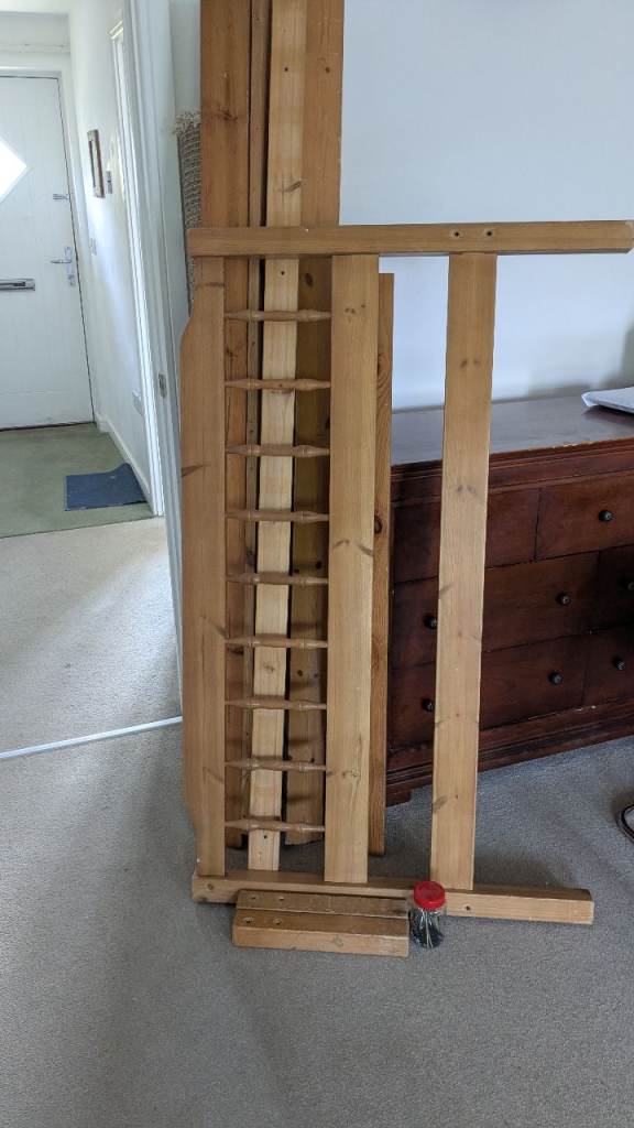 FREE: Wooden Double Bed Frame. Strong, but needs a little attention