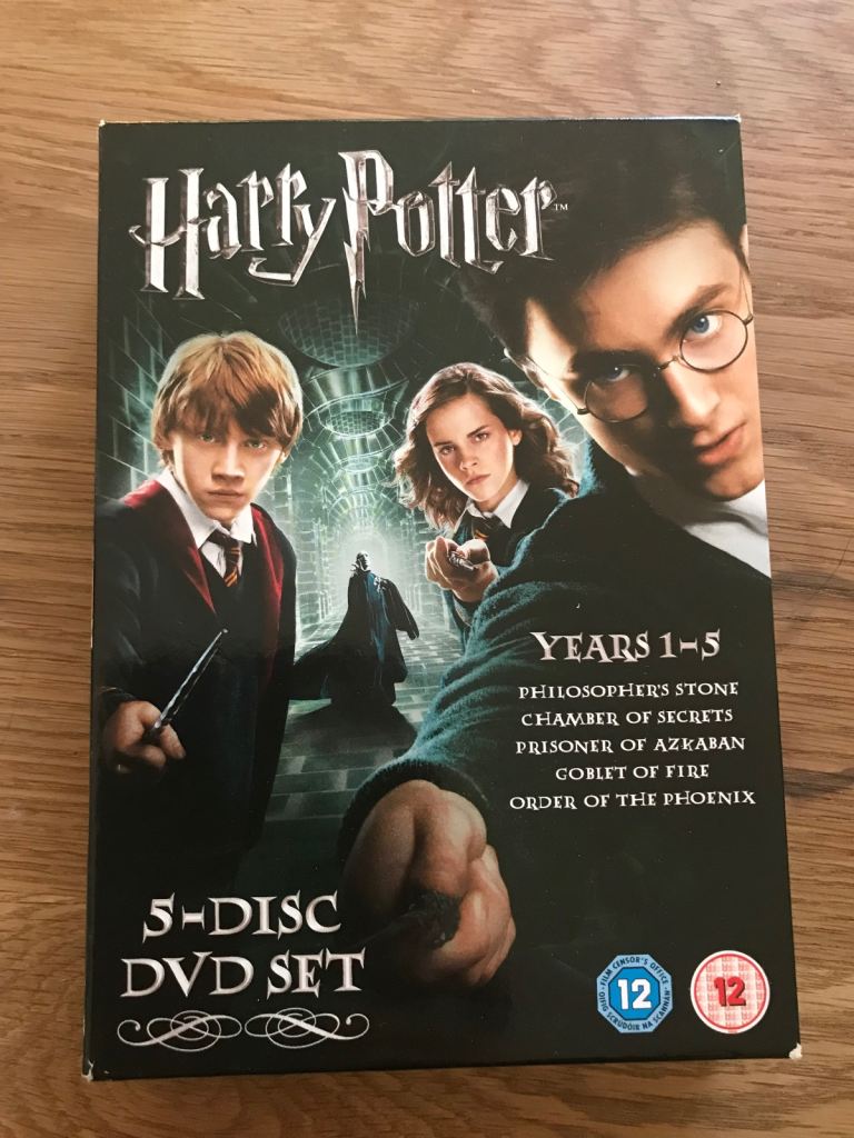 Harry Potter films Years 1-5 box set DVDs