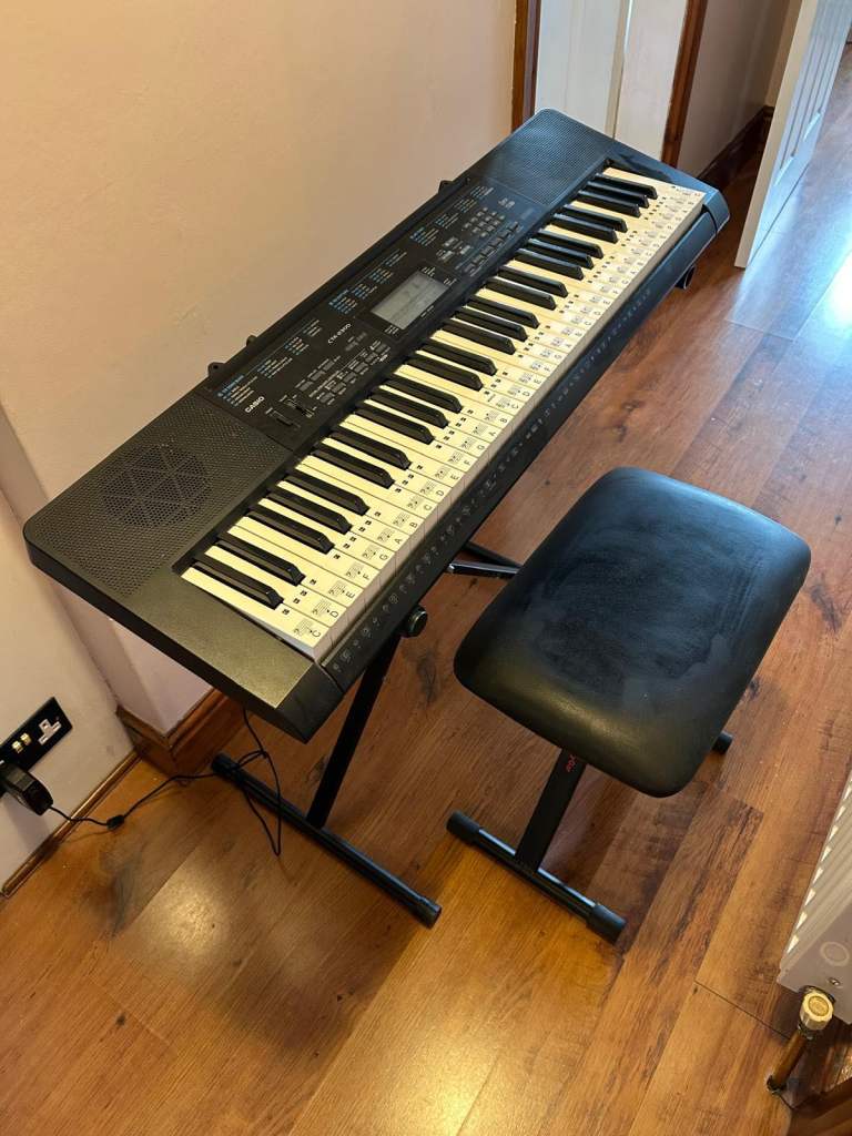 Casio CTK-2300 Electronic Keyboard with Stand and Stool – Good Condition