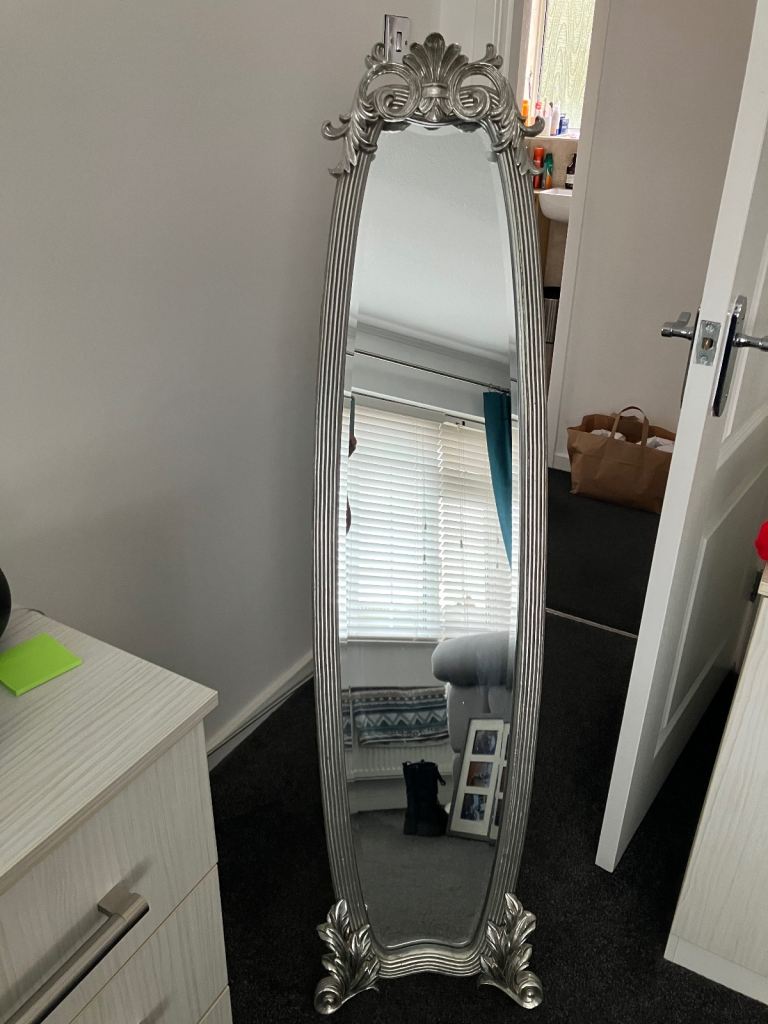 Silver floor standing silver Mirror