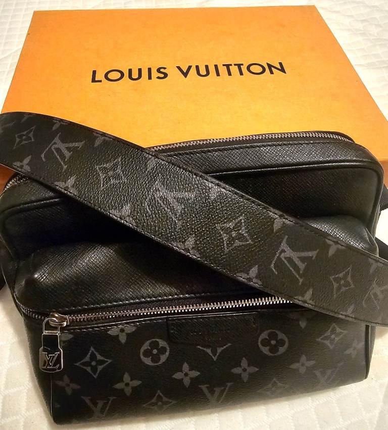 Louis Vuitton Black Monogram Taigarama Canvas Outdoor Messenger Bag
