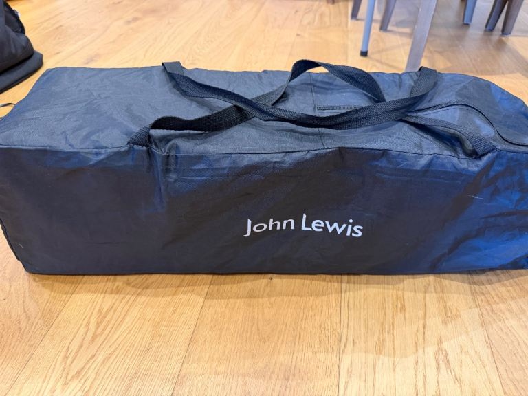 John Lewis Travel Cot – Black, Good Condition