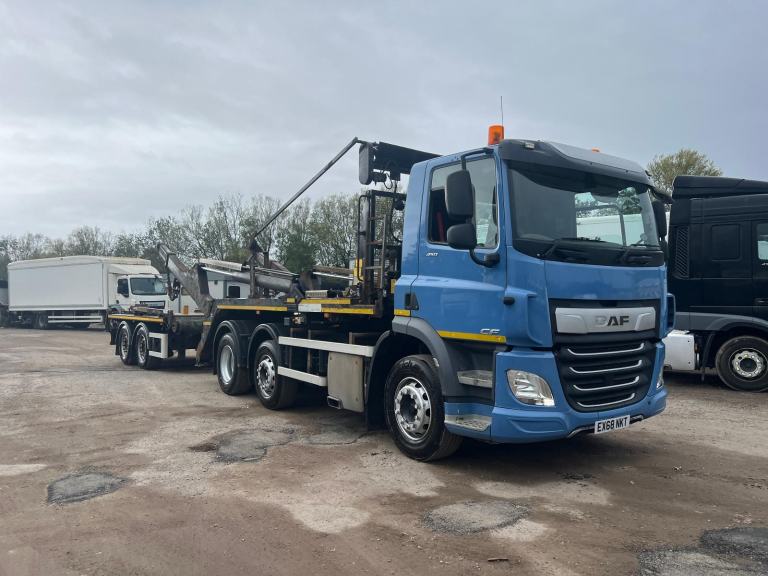 DAF TRUCKS CF 450 FAG 26 TONNE DRAWBAR CHAIN LOADER WITH TRAILER , JAN MOT