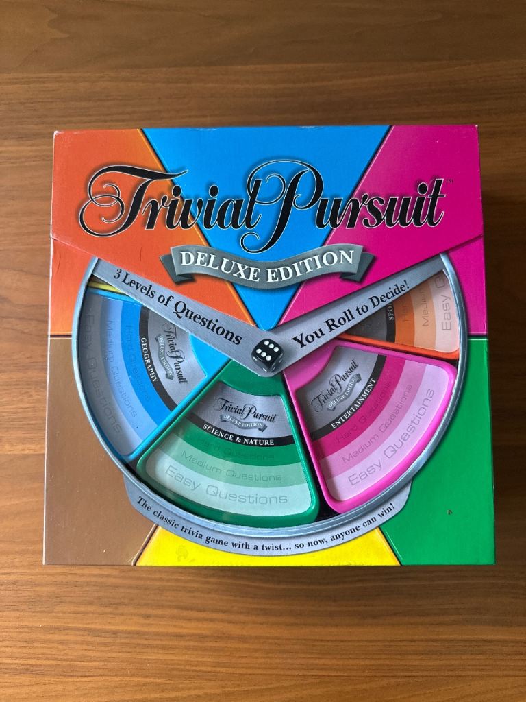 Trivial Pursuit Deluxe Edition Board Game – Good Condition