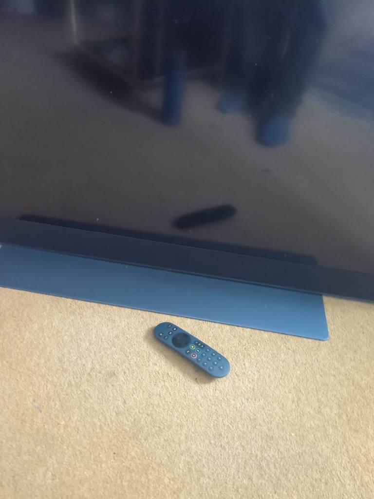 Sky glass 65," 4k TV stand and remote 