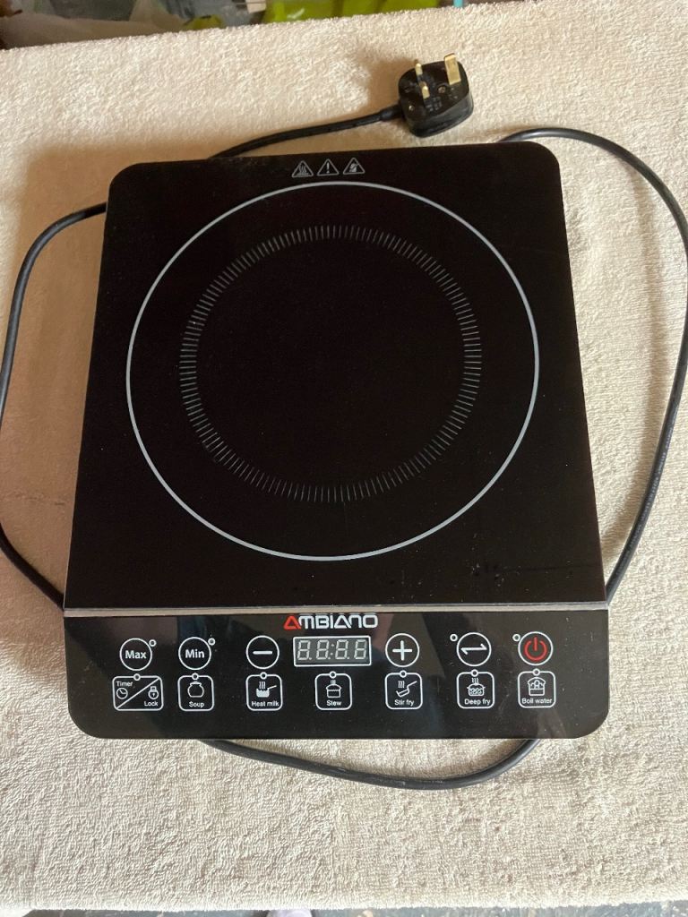 Ambiano Induction Cooking Plate 2000W – Black, Good Condition