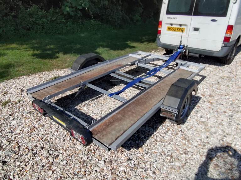 Single axle car transporter trailer