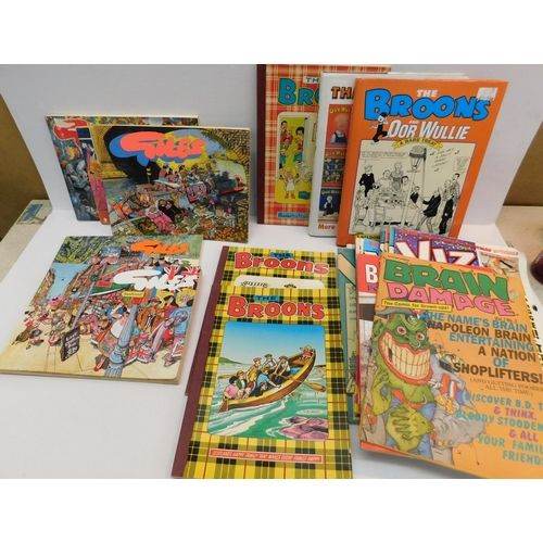 Large Vintage Job Lot Bundle of Giles/Broons  & Viz Cartoon Comics Books Annuals 