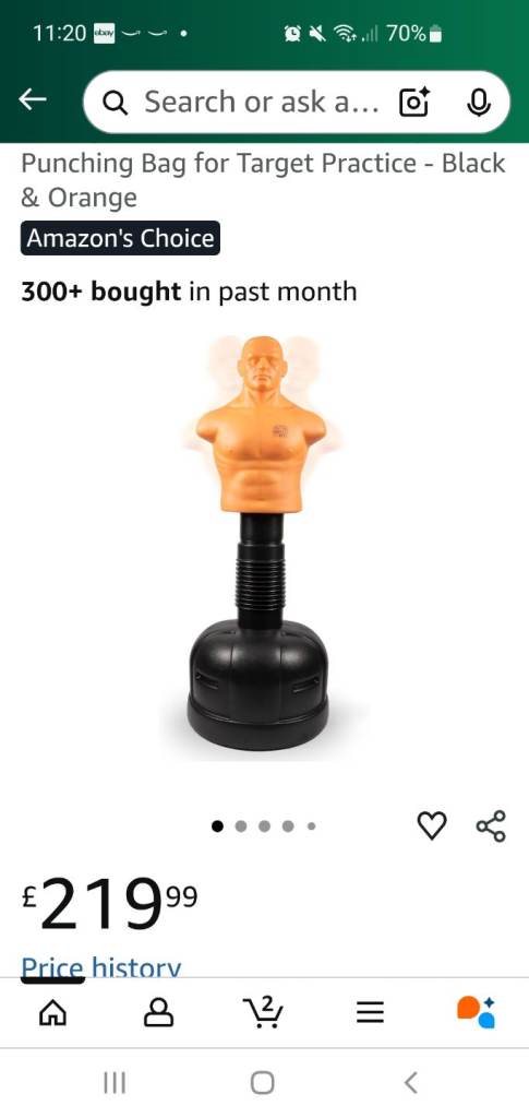 image for Punch bag, torso man!AS NEW!