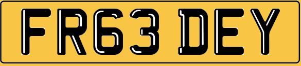 FREDDY Registration Number Plate FREDDIE Frederick FREDY Frederica FRED Freda